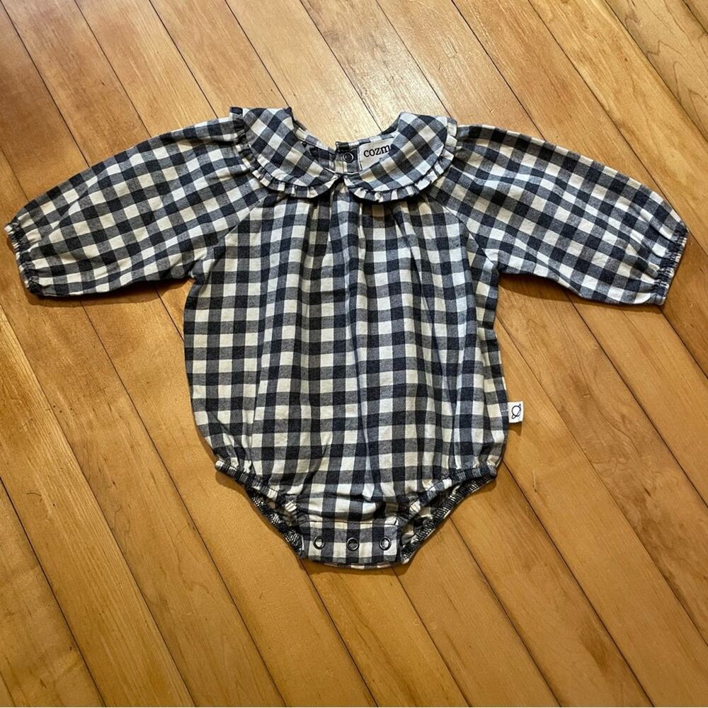 Cozmo Grey And White Plaid Flannel Bubble